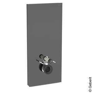 Geberit Monolith Plus Sanitärmodul f. WWC 114cm, Glas lava / alu. schwarzchrom