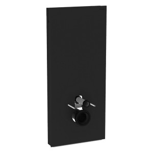 GE Monolith Plus Sanitärmodul für WWC 114cm, Glas schwarz /schwarz Alu. gebü.