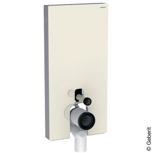 Geberit Monolith Sanitärmodul für Stand-WC 101cm, Glas sand-grua, Aluminium
