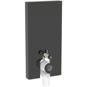 Geberit Monolith Sanitärmodul für Stand-WC 101cm Glas schwarz, Alu. schwarzchrom