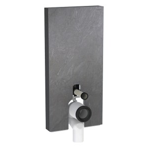 Geberit Monolith Sanitärmodul für Stand-WC 101cm, Steinzeug Schieferoptik Alu.