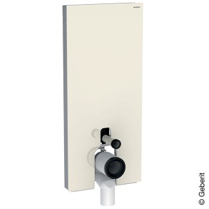 Geberit Monolith Sanitärmodul für Stand-WC 114cm, Glas sand-grau, Aluminium