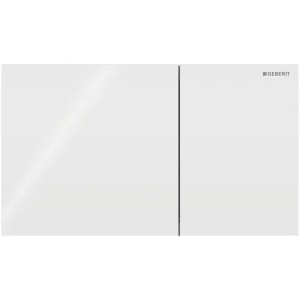 Geberit Sigma70 BetPl., für 2-Mengen-Spülung Glas weiß