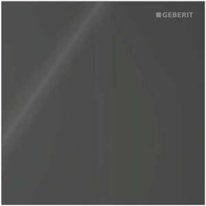 Geberit Typ 40 UR-Strg. m. elektron. Sp-Ausl. Batt.-Betr., Square, Glas schwarz