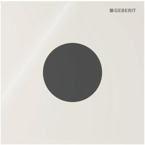 Geberit Typ 40 UR-Strg. m. elektron. Sp-Ausl. Batt.-Betr., Round, Glas, sand-grau