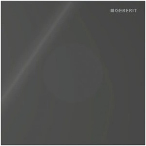 Geberit Typ 40 UR-Strg. m. elektron. Sp-Ausl. Batt.-Betr., Round, Glas schwarz
