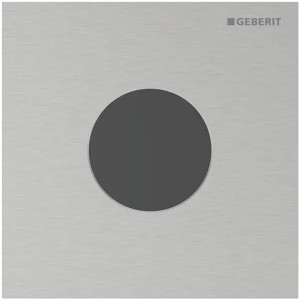 Geberit Typ 40 UR-Strg. m. elektron. Sp-Ausl. Netz.-Betr., Round, edelst. gebü./Etc