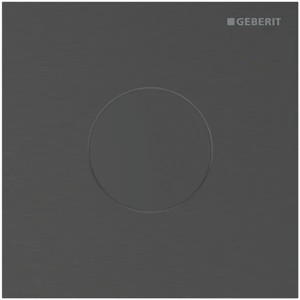 Geberit Typ 40 UR-Strg. m. elektron. Sp-Ausl. Netz.-Betr., Round, schw-chr. gebü./Etc