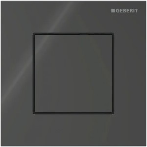 Geberit Typ 40 UR-Strg. mit pneum. Sp-Ausl. Square, Glas schwarz