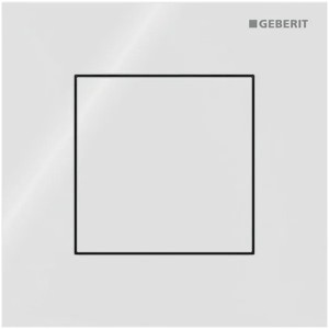 Geberit Typ 40 UR-Strg. mit pneum. Sp-Ausl. Square, Glas, weiß
