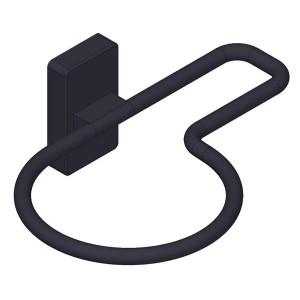 Giese Föhnhalter mit Glätteisenhalter schwarz matt