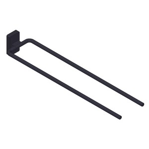 Giese Handtuchhalter doppelt schwarz matt starre Ausführung L: 410 mm
