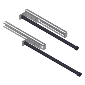 Giese Handtuchhalter einteilig ausziehbar schwarz matt