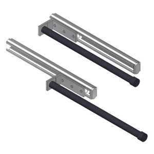 Giese Handtuchhalter einteilig ausziehbar schwarz matt L:300 mm