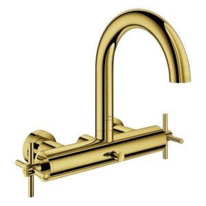 GROHE 2-Griff-Wannenbatt. Atrio 25268 Wandmontage Kreuz-Griffe cool sunrise