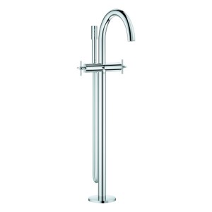 GROHE 2-Griff-Wannenbatt. Atrio 25272 FMS Bodenmontage Kreuz-Griff chrom