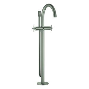 GROHE 2-Griff-Wannenbatt. Atrio 25272 FMS Bodenmontage Kreuz-Griff satin steel