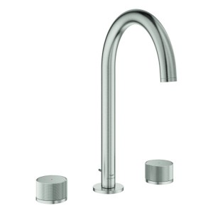 GROHE 3-L-WT-Batterie Atrio Private C. 20595 Knopfbetätigung supersteel