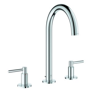 GROHE 3-Loch-WT-Batterie Atrio 20649 Rohrauslauf Hebelgriff chrom