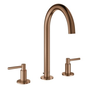 GROHE 3-Loch-WT-Batterie Atrio 20649 Rohrauslauf Hebelgriff warm sunset geb