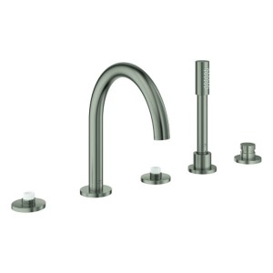 GROHE 5-L-Wannenkombin. Atrio Private C. 25224 für Hebelgriffe satin steel