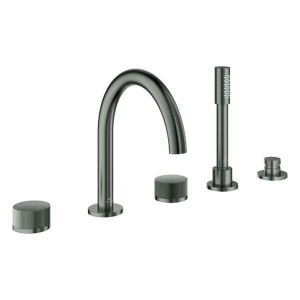 GROHE 5-L-Wannenkombin. Atrio Private C. 25226 Knopfbetätigung hard graphite geb.