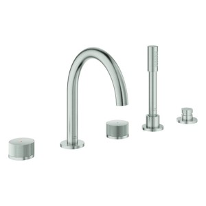 GROHE 5-L-Wannenkombin. Atrio Private C. 25226 Knopfbetätigung supersteel