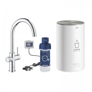 GROHE Armatur und Boiler Red Duo 30083 M-Size C-Auslauf chrom