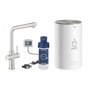 GROHE Armatur und Boiler Red Duo 30327 30327 M-Size L-Auslauf supersteel