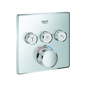 GROHE Thermostat Grohtherm SmartControl 29126 eckig FMS 3 Absperrventile chrom