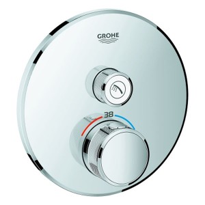 GROHE Thermostat Grohtherm SmartControl 29118 rund FMS ein Absperrventil chrom