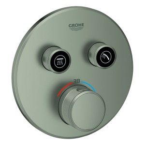 GROHE Thermostat Grohtherm SmartControl 29119 FMS rund 2 ASV satin steel