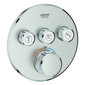 GROHE Thermostat Grohtherm SmartControl 29121 FMS rund 3 ASV supersteel