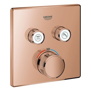 GROHE Thermostat Grohtherm SmartControl 29124 eckig FMS 2 Absperrv. warm sunset