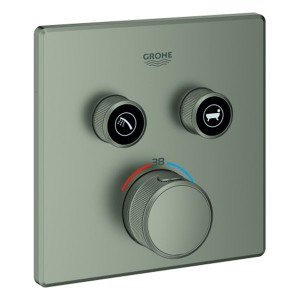 GROHE Thermostat Grohtherm SmartControl 29124 eckig FMS 2 ASV satin steel