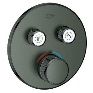 GROHE Thermostat GRT SmartControl 29119 FMS rund 2 Absperrv. hard graphite geb.