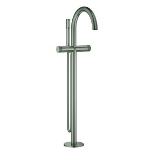 GROHE Wannenbatterie Atrio Private C. 25229 Bodenmontage Knopfbet. satin steel