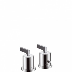 Hansgrohe 2-L.Thermostatmischer AXOR Citterio F-Set chrom m.Hebelgr.Wannenrandmontage
