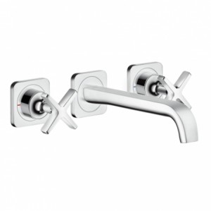 Hansgrohe 3-L.Waschtischarmatur Axor Citterio E Fertigset Wandmontage chrom