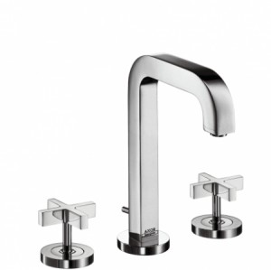 Hansgrohe 3-Loch Waschtischarmatur Axor Citterio chrom mit Kreuzgriffen