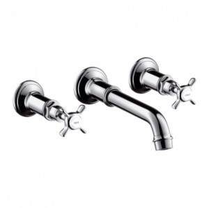 Hansgrohe 3-Loch Waschtischarmatur Axor Montreux Wand Fertigset chrom