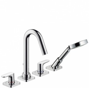 Hansgrohe 4-L.Wannenarmatur Axor Citterio M F-Set f.Wannenrand chrom m.Hebelgriff