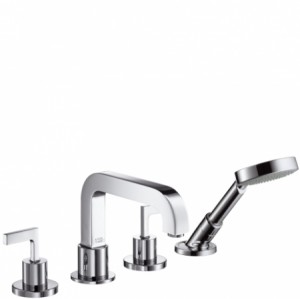 Hansgrohe 4-Loch Wannenarmatur Axor Citterio F-Set f.Fliesenrand chrom mit Hebelgriff