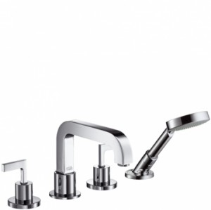 Hansgrohe 4-Loch Wannenarmatur Axor Citterio F-Set f.Wannenrand chrom mit Hebelgriff
