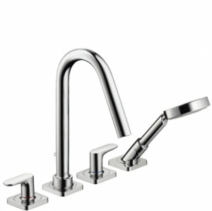 Hansgrohe 4-Loch Wannenarmatur Axor Citterio M F-Set f.Fliesenrand chrom mit Hebelgriff