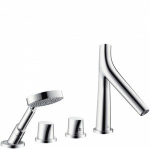 Hansgrohe 4-Loch Wannenarmatur AXOR Starck Organic F-Set f.Fliesenrand chrom