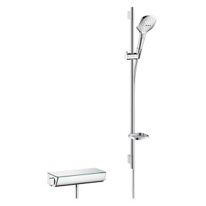Hansgrohe Brausenkombi Raindance Select E 120/ Therm.DAP Ecostat Sel.U'650mm weiss/chr.
