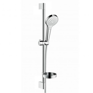 Hansgrohe Brausenset Croma Select S Vario/ Unica 650mm weiss/chrom mit Seifenschale