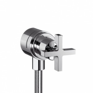 Hansgrohe Fixfit Stop Wandabsperrventil Axor Citterio chrom mit Kreuzgriffen