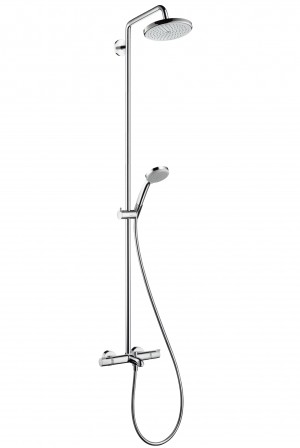 Hansgrohe Showerpipe Croma 220 für Wanne chrom mit Thermostat